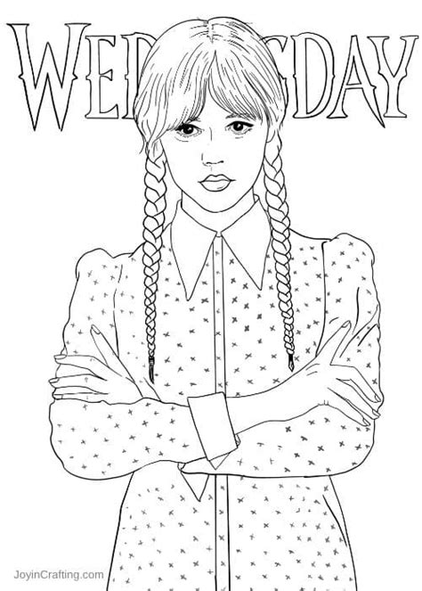 ausmalbilder wednesday addams|Wednesday Addams Coloring Pages (16 Printable。